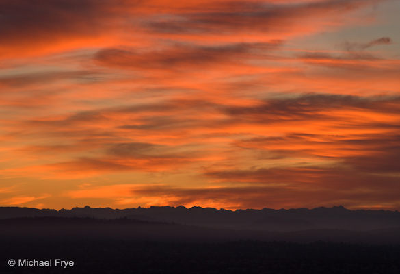 Sunrise over the Sierra crest