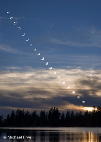 0212-6845-Edit Annular eclipse sequence, Manzanita Lake, Lassen Volcanic NP, CA