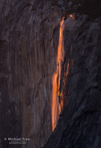 Horsetail Fall at sunset, Yosemite NP, CA, USA