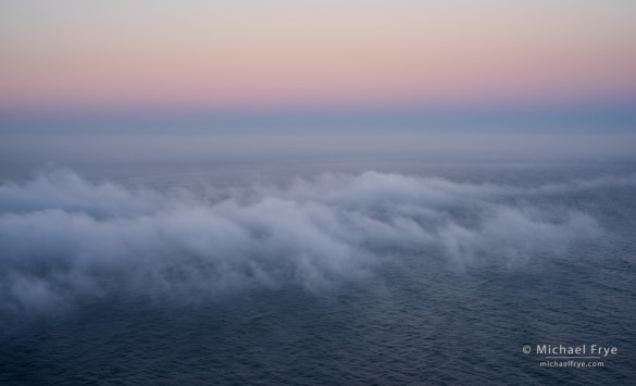 Fog over the Pacific Ocean, Redwood NP, CA, USA