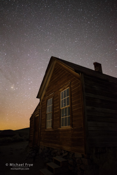 Metzger House at night, Bodie SHP, CA, USA