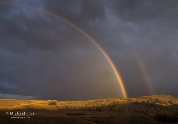 Double rainbow, Wilson Mesa, CO, USA