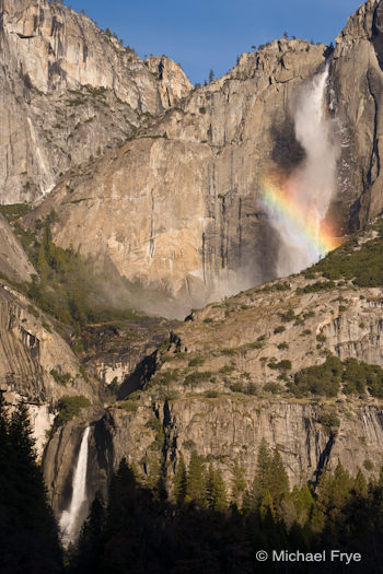 0210-10431 Rainbow, Upper and Lower Yosemite Falls, December 13th 2010
