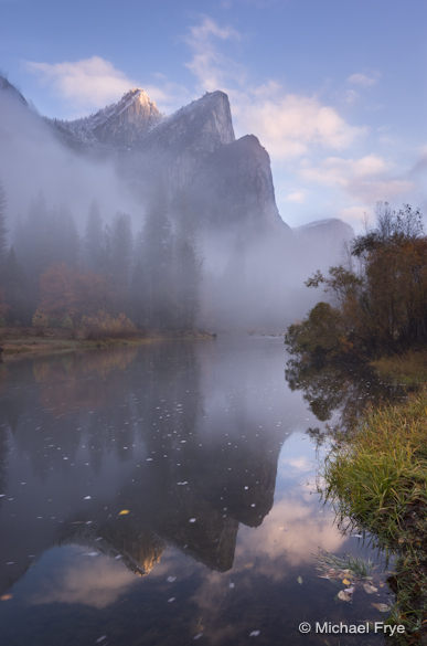First light on Three Brothers, Yosemite NP, CA, USA 32. First light on Three Brothers