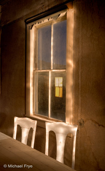 Miller house at night, Bodie State Park, CA, USA