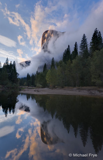 El Capitan at sunset, Tuesday evening