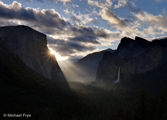 Sunbeams from Tunnel View, Saturday morning