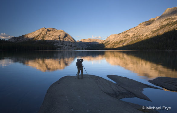 Workshop participant at Tenaya Lake