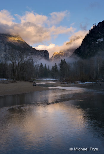 Half Dome, North Dome, and the Merced River