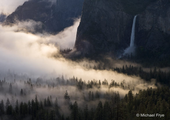 16. Fog, sunlight, and Bridalveil Fall