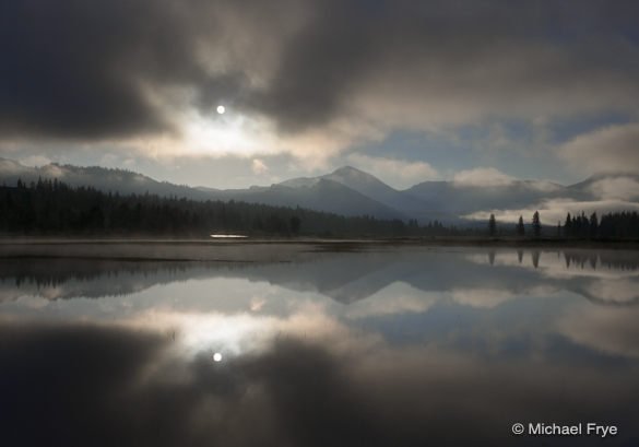 22. Sun Breaking through mist, Tuolumne Meadows, 