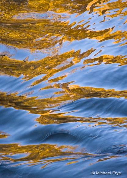 33. Sky and leaves reflected in Rush Creek