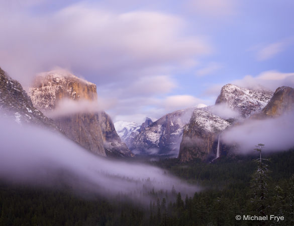 Clearing storm, dusk, Tunnel View, 5:30 p.m. Saturday