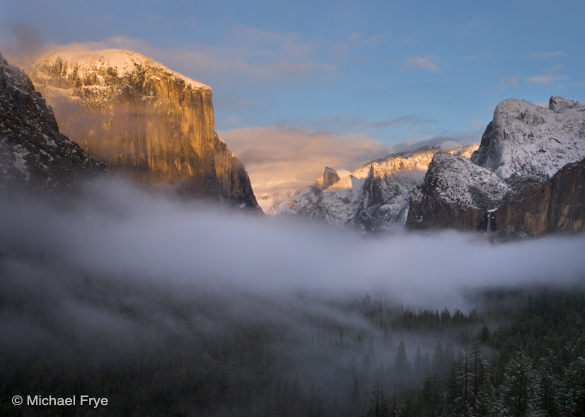 Clearing storm, sunset, Tunnel View, Monday, 4:57 p.m.