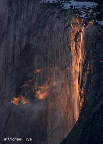 Horsetail Fall, 5:27 p.m., Wednesday, February 15th