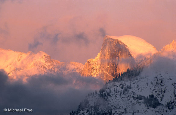 Half Dome, winter sunset — from 1989 (!)