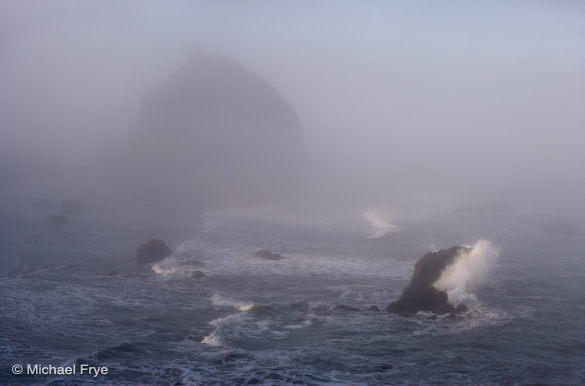 Waves and sea stacks near Trinidad