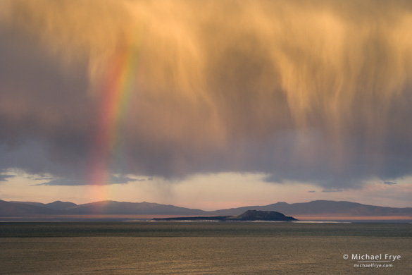 Rainbow over Mono Lake