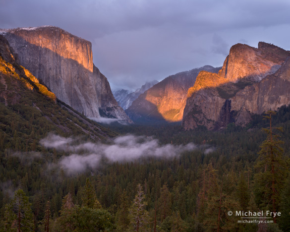 Autumn sunset from Tunnel View, October 4th, 2009