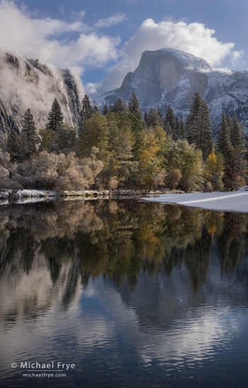 Half Dome and the Merced River, Saturday, 8:52 a.m.