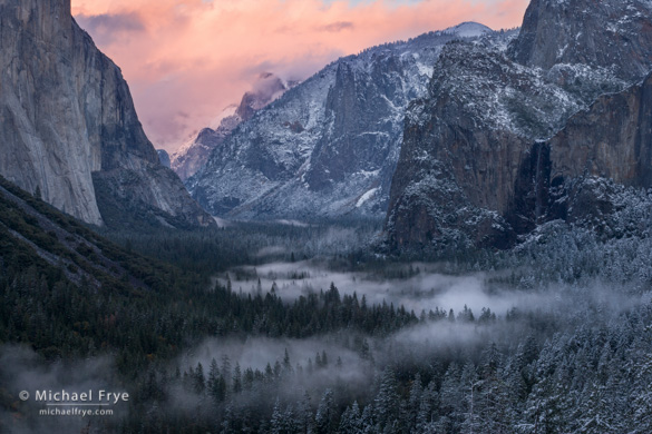 Sunset from Tunnel View, Saturday, 4:48 p.m. 