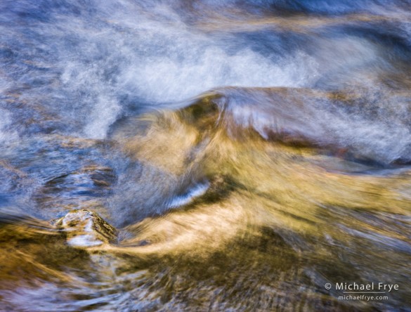 Water and reflections in Bridalveil Creek, Yosemite NP, CA, USA