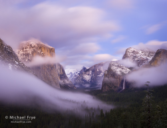 Clearing storm, dusk, Tunnel View, Yosemite