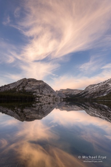 Sunset clouds, Tenaya Lake, Yosemite NP, CA, USA