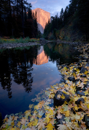 Creating Depth: El Capitan and the Merced River, autumn, Yosemite NP, CA, USA