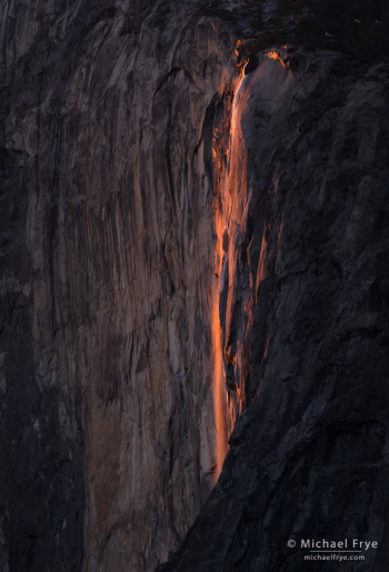 Horsetail Fall at 5:34 p.m. yesterday