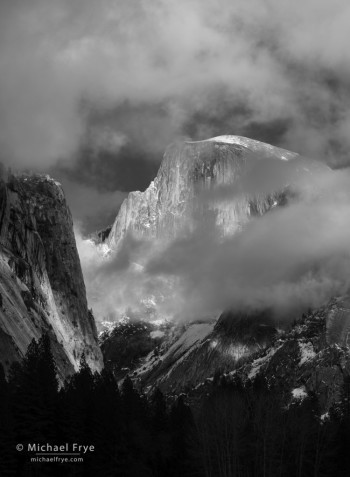 Half Dome and clouds, Yosemite NP, CA, USA