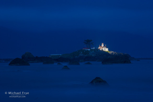 Battery Point Lighthouse at dusk, Crescent City, CA