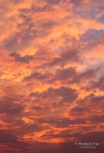 Sunset clouds, Yosemite NP, CA, USA