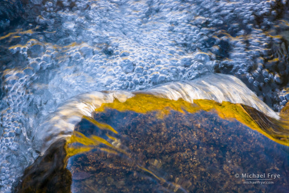 Autumn reflections in a small cascade, Inyo NF, CA, USA