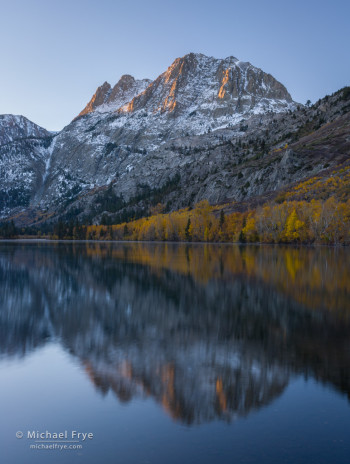 Sunrise on a peak in the eastern Sierra, Inyo NF, CA, USA