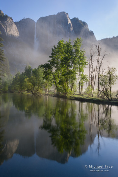 Yosemite Falls on a misty spring morning, Yosemite NP, CA, USA
