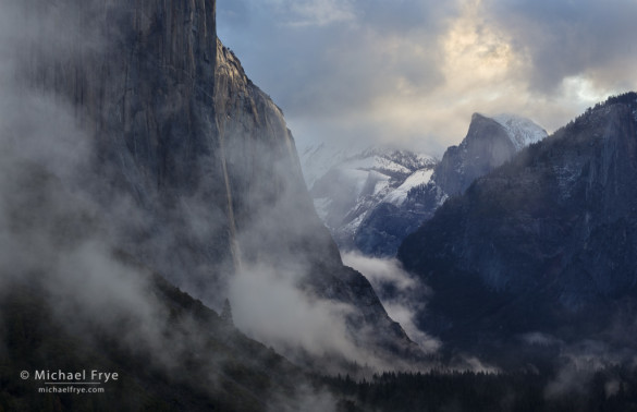 Clearing storm at sunrise, Tunnel View, Yosemite NP, CA, USA