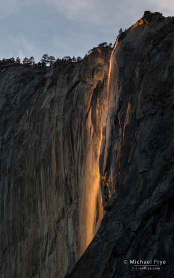 Horsetail Fall at sunset, Yosemite NP, CA, USA