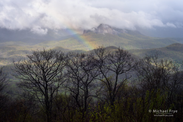 Rainbow and Looking Glass Rock from the Blue Ridge Parkway, NC, USA