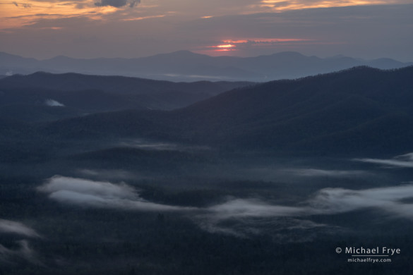 Sunrise from Pounding Mill Overlook, Blue Ridge Parkway, NC, USA