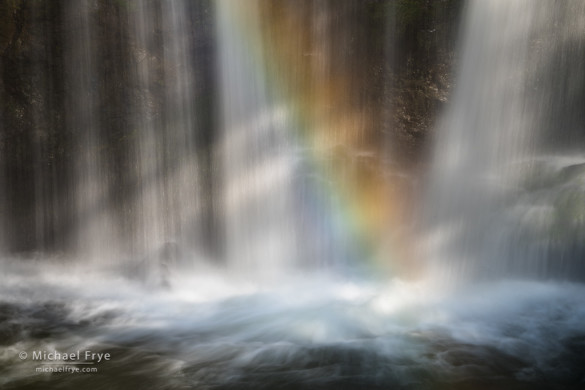 Rainbow and sunbeams, Brasstown Veil, SC, USA