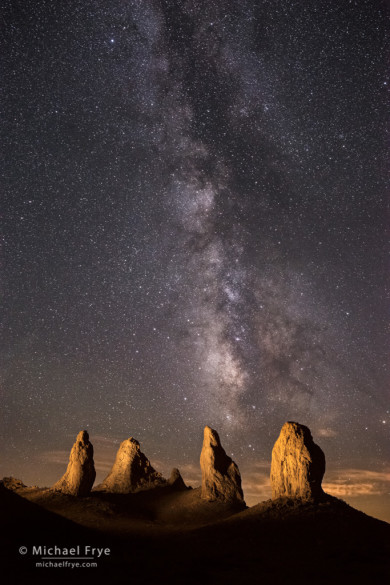 Pinnacles and the Milky Way, Trona Pinnacles National Natural Landmark, CA, USA