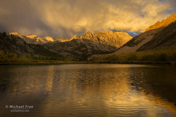 Stormy sunrise at North Lake, Bishop Creek Canyon, Inyo NF, CA, USA