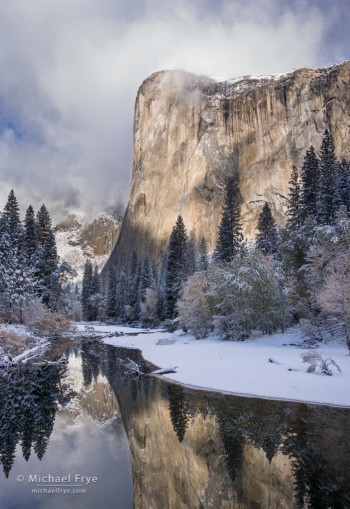 Outdoor Photographer Magazine: El Capitan and the Merced River after an autumn snowstorm, Yosemite NP, CA, USA