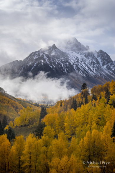 Clearing autumn storm with Mt. Sneffels, near Ridgeway, CO, USA