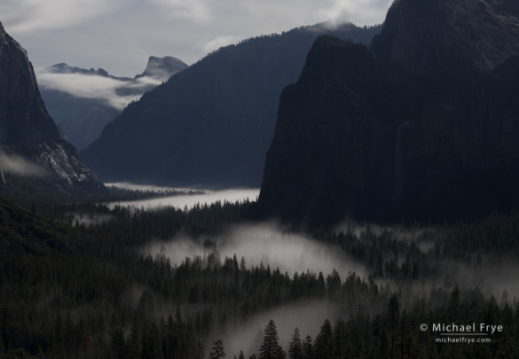 Yosemite Valley by moonlight from Tunnel View, Yosemite NP, CA, USA