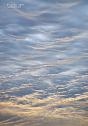 Cloud formations, approaching storm, Mariposa, CA, USA