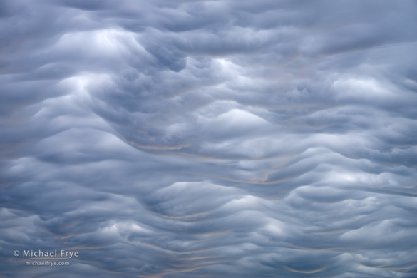 Cloud formations, approaching storm, Mariposa, CA, USA