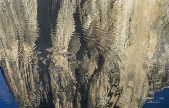 Ripples and reflections of El Capitan, Yosemite NP, CA, USA