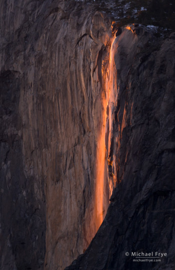 Horsetail Fall at sunset, Yosemite NP, CA, USA